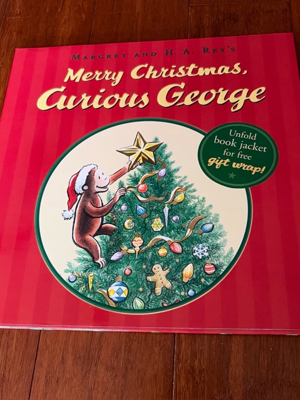 Merry Christmas, Curious George Hardcover Book - Red Holiday Cover